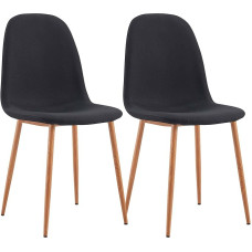 THINIA HOME Pack of 2 Linen Dining Chairs 90 x 51 x 44 cm