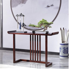 ChengBeautiful Entrance Console Table Modern Minimalist Living Room Study Side View Table Solid Wood Entrance Hall Entrance Table (Color : Brown, Size : 120x36x78cm)