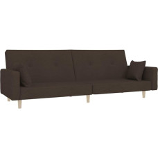 375745 2 vietų sofa-lova su 2 pagalvėlėmis Tamsiai rudas audinys
