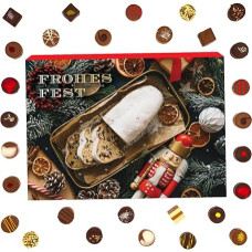 Hallingers Stollen - Vegan Advent Calendar Chocolates Gift Handmade Part with Alcohol from Chocolate Vegan (Box) - Fill Advent Calendar Novelties & Advent Calendar | Congratulations Hanukkah Freun