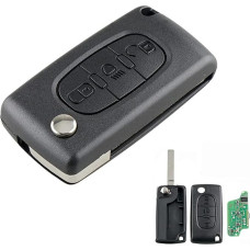 Heart Horse pakaitinis nuotolinio valdymo rakto korpusas su 3 mygtukais Peugeot 207 307 407 sulankstomas nuotolinio valdymo rakto korpusas Citroen C2 C3 C4 C5 Berlingo Picasso nuotolinio valdymo raktas su 433MHz ID46 lustu