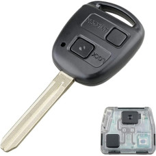 Heart Horse 2 Button Remote Control Shell for Prado, Replacement Key Shell Car Key Case for T0yota RAV4 Prado Tarago Kluger Avensis Remote Key Programmable with 433 MHz 4D67 Chip