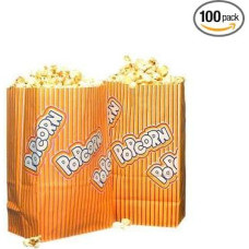 Popcorn Warmhaltetüte 110 g 2,46 litro 14 x 8 x 22 cm, 2 sluoksnių, balta/geltona/raudona (100)