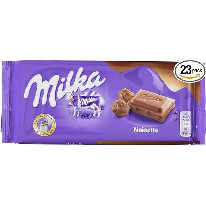 Milka Noisette Soft Melting Chocolate Bar with Creamy Nutty Noisette 23 x 100 g