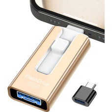 GNASEET USB atmintinė 256 GB telefonui, 4 in 1 USB atmintinė telefonui / planšetiniam kompiuteriui / 