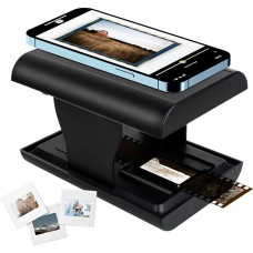 DGODRT Slide Scanner, Mobile Film Scanner, Scan and Save Your 24 x 36 mm Negatives and Slides with Smartphone Camera, Foldable Portable Film Scanner with LED Lighting