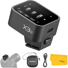 Godox X3O X3-O belaidis blykstės paleidiklis Olympus/Panasonic, 2.4G TTL blykstės siųstuvas su jutikliniu ekranu, TTL palaikymas, automatinis / rankinis / kelių blyksčių palaikymas, įmontuotas ličio akumuliatorius, didelės skiriamosios gebos OLED ekranas