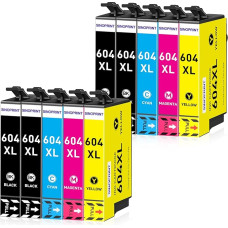 SINOPRINT 604XL Cartridges Compatible with Epson 604 604 XL Printer Cartridges for Expression Home XP-3200 XP-3205 XP-4200 XP-4205 XP-2200 XP-2205, Workforce WF-2910 WF-2930 WF-2935 WF-2950 (Pack of