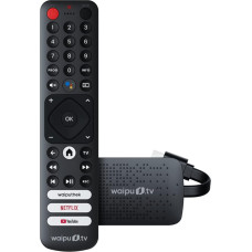 waipu. TV 4K Stick | Includes Remote Control with Quick Dial Buttons (with TV Control Buttons) | TV via WLAN | HDMI | 4K | HDR