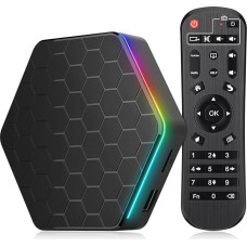 IDEALROYAL Android 12.0 TV Box, Android Box with 4GB RAM, 32GB ROM, Allwinner H618 Quad-Core 64-Bit-ARM, Corter-A53-CPU 6K Resolution, 2.4GHz/5GHz, WiFi6, 10/100M, LAN Enternet, Bluetooth 5.0