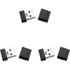 Intenso 3500470 Micro Line USB 2 Flash Drive 16 GB Black (Pack of 3)