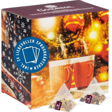 Corasol Premium Tea Advent Calendar for Two (Couples & Couples) with Loving Saying Cards & 2 x 24 Fruity Tea Blends in Pyramid Bag (178 g)