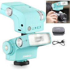 JINBEI Hi-5 fotoaparato retro blykstės GN16 Speedlite Įmontuota 2500 mAh ličio jonų baterija su S1/S2 jautrumo režimais CCT 6000K ± 200K, skirta 