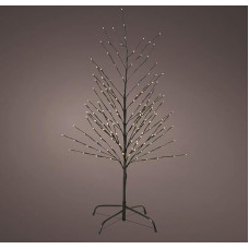 Black LED Christmas Tree Decorated with Warm White Lights Perfect for adding an elegant and modern touch to your Christmas decoration.Ideal for any room.