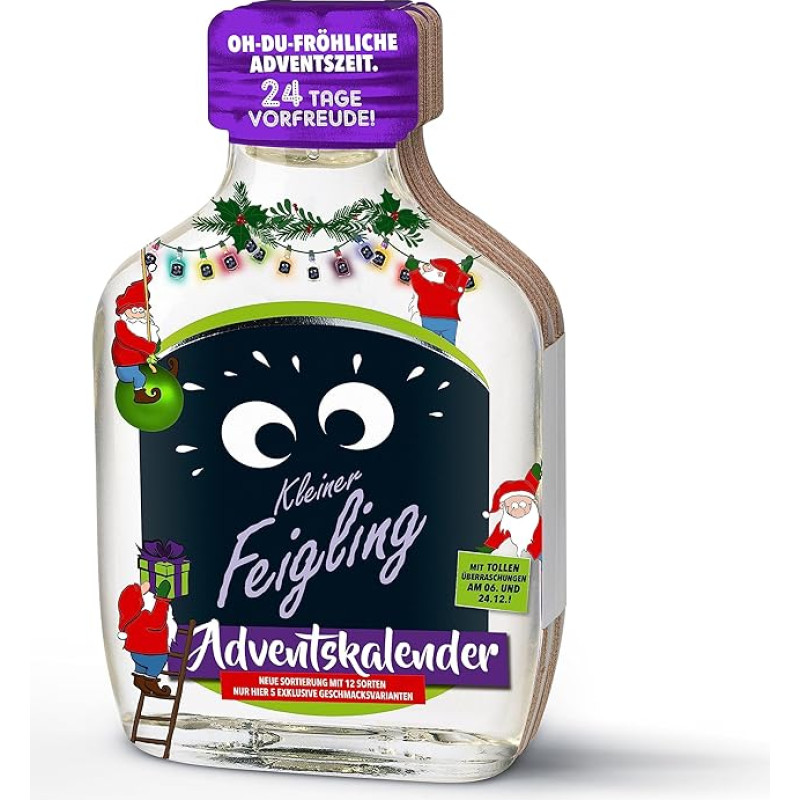 Kleiner Feigling | Adventskalender 2020 | 24 x 20ml | Marken-Spirituose | Premium Likör | Feiern mit Fantasie | Der Party – Shot