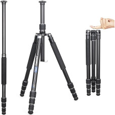 Profesionalus fotoaparato trikojis INNOREL RT45A Aliuminio lydinio kompaktiškas nešiojamasis trikojis DSLR fotoaparatams Fotoaparato stovas 157 cm aukščio 15 kg apkrovos (tik trikojis)