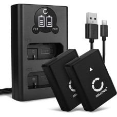 CELLONIC 2 x EN-EL14 EN-EL14a baterija, suderinama su Nikon D3300 D3500 D3200 D3200 D3100 Coolpix P7000 P7100 P7700 P7800 EN-EL14 7.2V - 7.4V 1050mAh + dvigubas įkroviklis