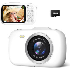 Skaitmeninis fotoaparatas, 64 MP 1080P FHD fotokamera su 32 GB TF kortele, 2,8 colio ekranu, 18 kartų skaitmeniniu priartinimu, nešiojamasis kompaktiškas fotoaparatas su 4K Ultra HD vaizdo įrašymo funkcija, skirtas paaugliams, suaugusiesiems, pradedanties