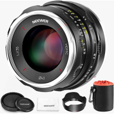 NEEWER 35 mm f1.1 APS-C fiksuoto židinio nuotolio su didele diafragma, rankinis fokusavimas, suderinamas su 