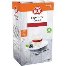 RUF Bavarian cream without cooking, airy cream with fine vanilla aroma, pure or as a layered dessert, easy portioning, large pack, 1 x 1000 g
