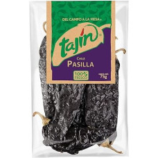Dried Pasilla Chilis, Pack 75g - Chili Pasilla Seco TAJÍN 75g