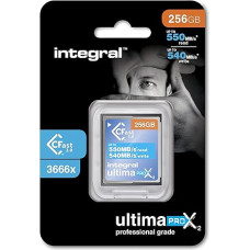 Integral 256GB CFast Card 2.0 High Performance with a Read Speed of up to 550MB/s and a Write Speed of up to 540MB/s