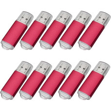 10 USB atmintinių, USB 2.0 atmintinių, atmintinių su sparčiuoju jungikliu. rot 8 GB
