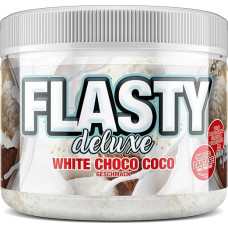 Flasty Deluxe Flavour Powder (White Choco Coco) with Many Real Chunks (Coconut Rasps) 1 x 250 g - More Then Just a Flavour - Low-Calorie Flavour Powder with Only 9 kcal per Serving