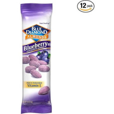 Blue Diamond Almonds, Snack-Nüsse mit Heidelbeergeschmack, Einzelportionsbeutel, 42,5 ml, 12 Stück