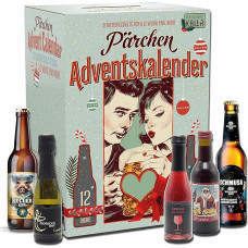 Kalea Couple Advent Calendar | Novelty 2023 | 12 Beers from Private Breweries & 12 Wines and Sparklings | Enjoy Advent Together ... (without Challenge Book)