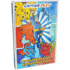 CAPTAIN PLAY Retro Sweets Advent Calendar 2024, Christmas Calendar with Sweets, 348 g Retro Advent Calendar Sweets