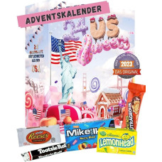 Boxiland US Sweets Advent Calendar 2023 I 24 Original Sweets from America I American Candy Advent Calendar USA Sweets 2023