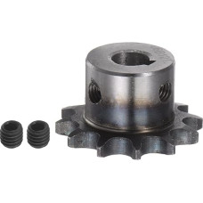 sourcing map 06B Roller Sprocket 12T Division 3/8 Inch 10 mm Bore A3 Carbon Steel