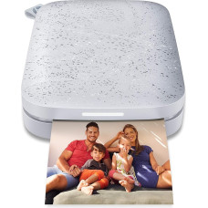 HP Sprocket Mobile Photo Printer (Print without ink, Bluetooth, 5 x 7.6 cm prints) luna pearl