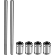 QUARKZMAN LM10UU Linear Ball Bearings 10 mm Diameter 200 mm Length Round Bar Pack of 4