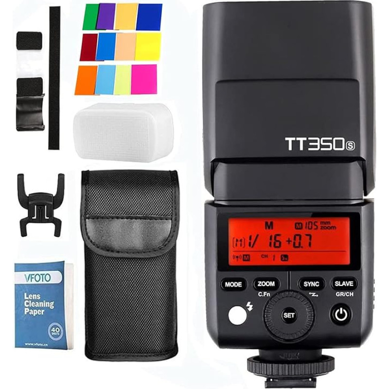 Godox TT350S 2.4G HSS 1/8000s TTL II GN36 Flash Camera Compatible with Sony A7R A7S A7RII A7S A7RII A7RII A6300 A6000 DSLR Camera