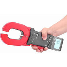 Dpofirs ETCR2000 0.01-1200Ω Clamp Ammeter, Digital Grounding Resistance Tester with LCD Screen, 1-199Ω Sound and Light Alarm Digital Clamp Ground Meter