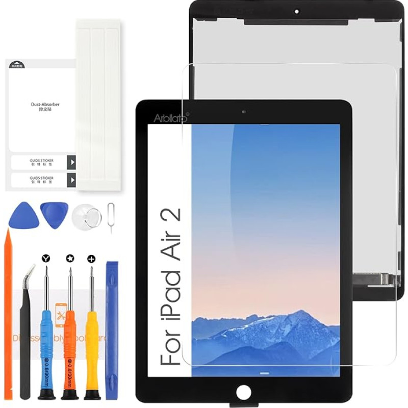 Arbilato New iPad Air 2 2014 Screen Replacement for iPad Air 2nd Generation LCD Screen A1566 Touch Screen Digitizer A1567 Repair Parts(9.7