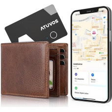 ATUVOS Wallet Tracker Card Thin 1.6 mm, Smart Bluetooth Air Tag Card Compatible with Apple Where is? App (iOS Only, Android Not Supported), Item Finder for Travel Suitcase/Purse/Suitcase/Bags and More