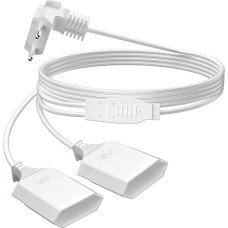 Prailginimo kabelis, euro kištukas, 5 m ilgio prailginimo kabelis, plokščiojo kištukinio lizdo adapteris, maitinimo kabelis 