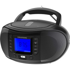 GRUNDIG GRB 3500 Portable Radio Boombox with Bluetooth, Built-in CD Player, USB 2.0 Port, 3.5 mm Headphone Jack, FM Receiver with PLL Frequency Tuning, 30 Stations Memory, Black