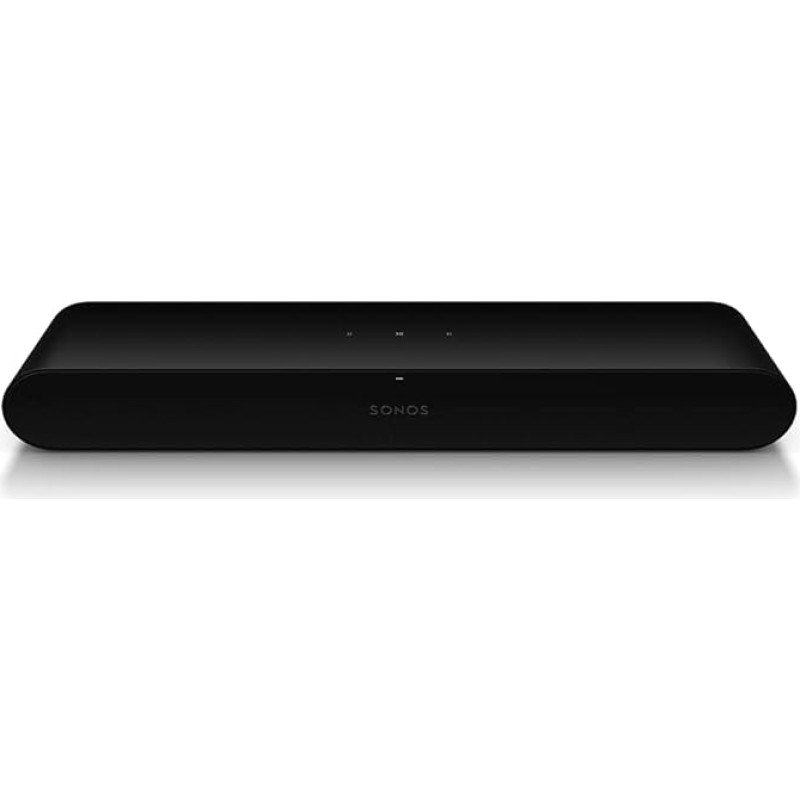 Sonos Ray Soundbar, 4 Digital Class D Amplifiers, Trueplay, Night Sound, Dolby Digital, Touch Control, Optical Connector - Black