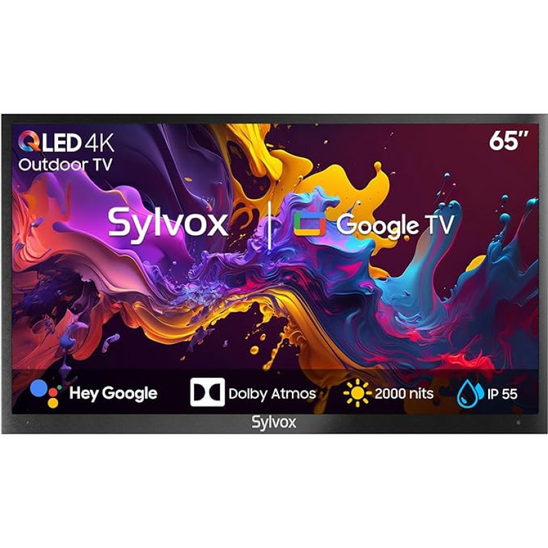 SYLVOX 65 colių lauko televizorius, 4K UHD QLED 