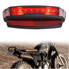 evermotor 6-58 V LED Rear Light Motorcycle, StVZO Approved Bicycle Brake Light with Reflector for Rear Pannier Rack 50/80 mm, 1000 mm Cable, K-mark, E24 E-Approved, IPX67 Waterproof