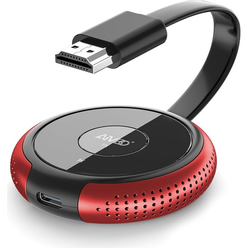 Wireless HDMI Transmitter, Must be Connected to a Wireless HDMI Receiver, Fits up to 8 Transmitters, Red