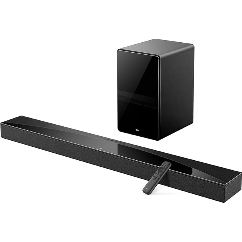 TCL Q75H 5.1.2 Channel RayDanz Technology Dolby Atmos & DTS:X Soundbar with Wireless Subwoofer, Connection via HDMI 2.1 and BT 5.3