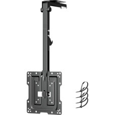 PUTORSEN 19-50 Inch TV Ceiling Mount Foldable, Height Adjustable Ceiling Mount for TV, Ceiling Mount Foldable for Flat Roof or Sloping Roof, Max Load 20 kg, Max VESA 200 x 200 mm