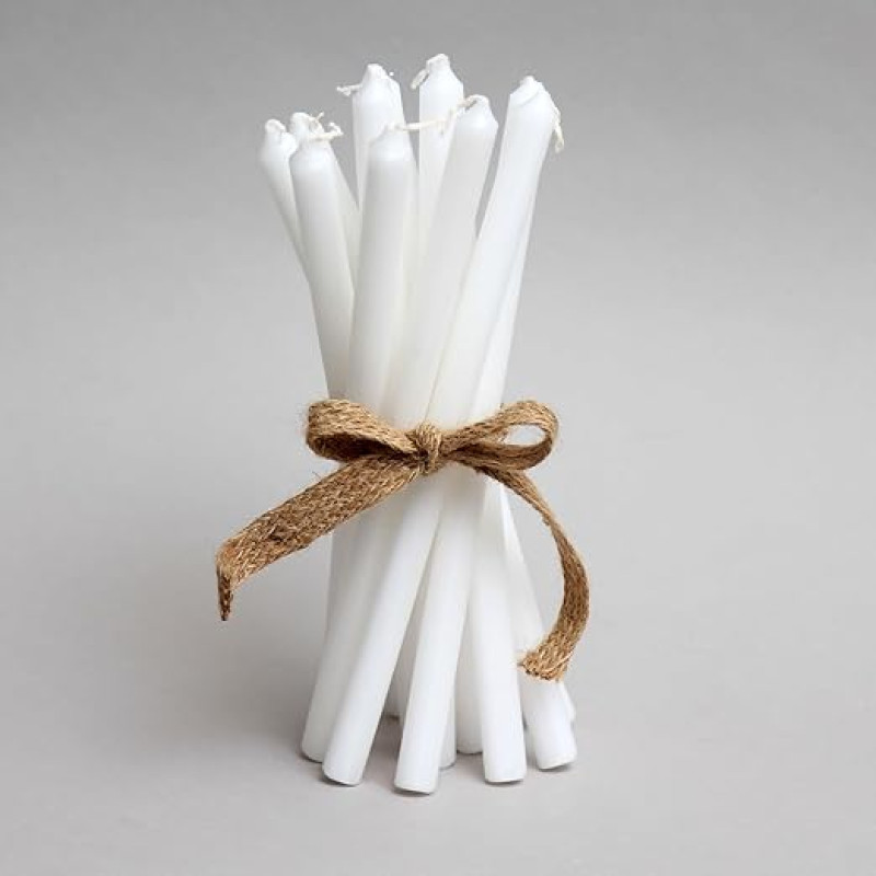 20 langlebige weiße Christingel-Weihnachtskerzen, Größe 22,9 x 1,27 cm, Baumkerzen, Pyramidenkerzen