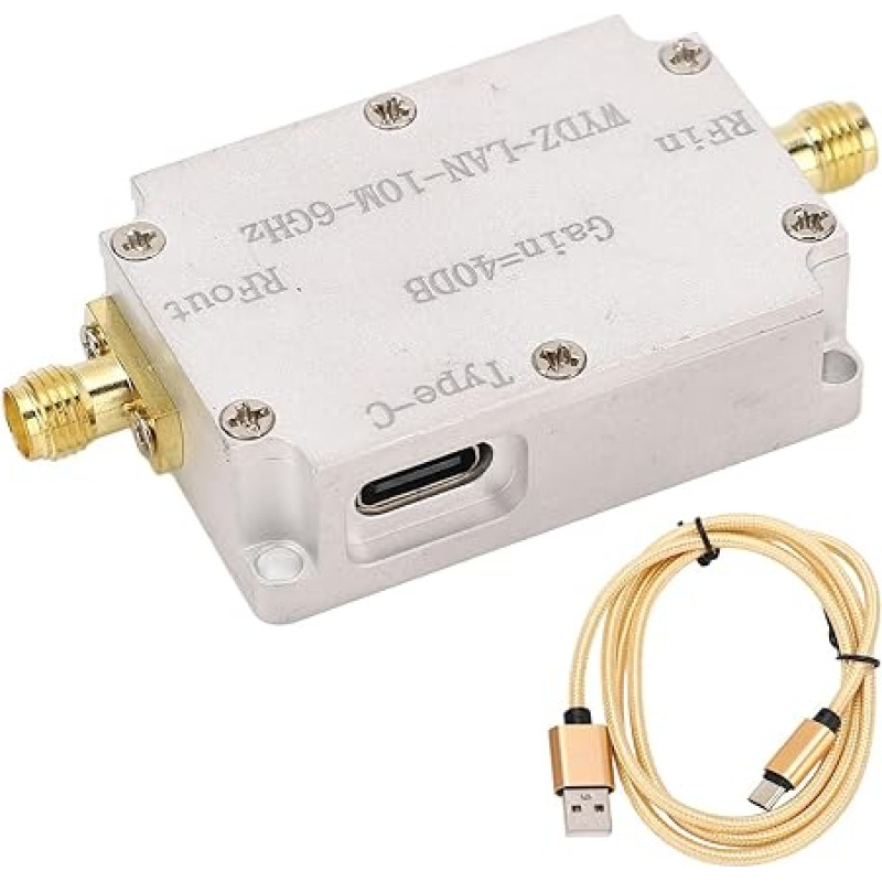 RF Amplifier 40 dB High Gain 10 m to 6 GHz Wide Low Noise Broadband Amplifier Transmission RF Power Preamplifier for FM Radio