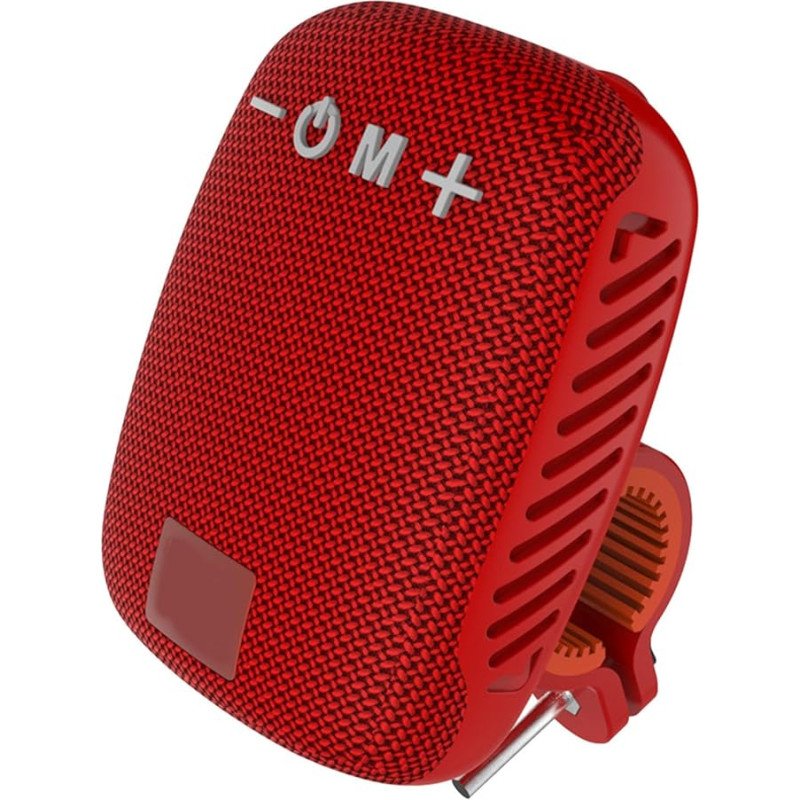 Bicycle Bluetooth Speaker, Plug in Radio Speaker, Portable Waterproof Wireless Speaker for Bicycle Hiking. (Red)